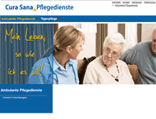 Tablet Screenshot of curasana-pflege.de